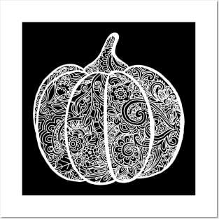 Pumpkin Zentangle Posters and Art